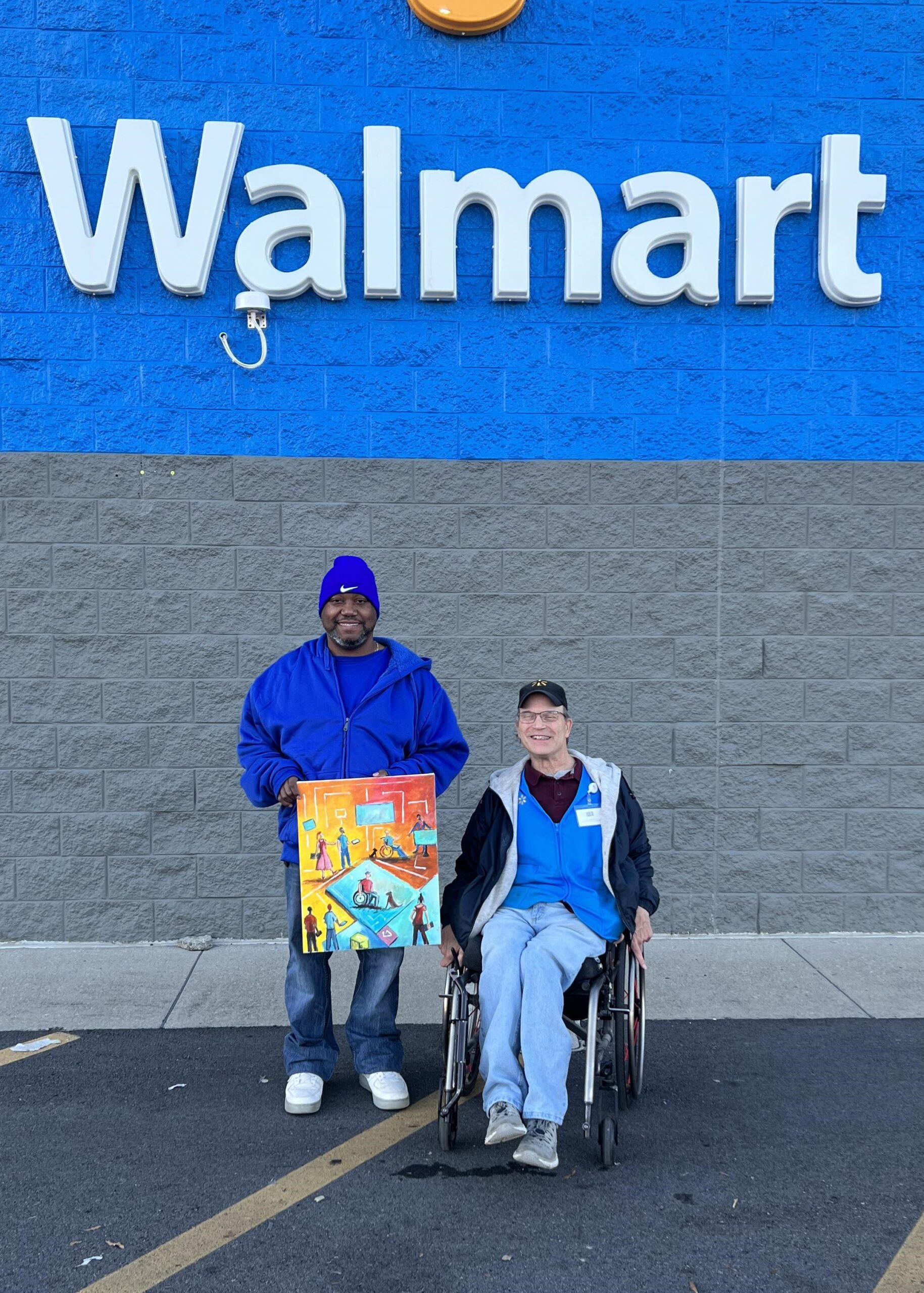 Artwork and coverage related to Spann Cordle and discussions about AI bias and disability